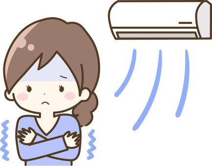 エアコンによる冷え