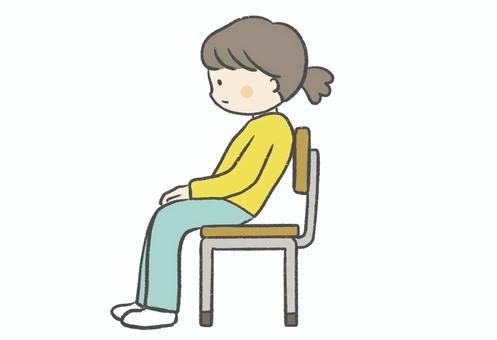 仙骨座りイラスト