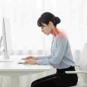 猫背・巻き肩姿勢イメージ