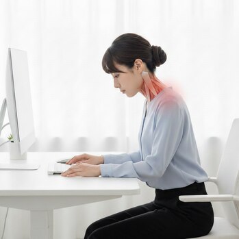 猫背・巻き肩姿勢イメージ